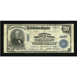 Madison, IN - $20 1902 Plain Back Fr. 650 The