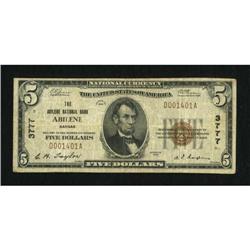 Abilene, KS - $5 1929 Ty. 1 The Abilene NB Ch. #