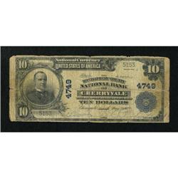 Cherryvale, KS - $10 1902 Plain Back Fr. 628 The