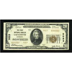 Lafayette, LA - $20 1929 Ty. 2 The First NB Ch.