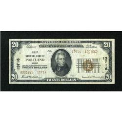 Portland, ME - $20 1929 Ty. 2 First NB Ch. #