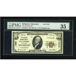 Baltimore, MD - $10 1929 Ty. 1 The Western NB