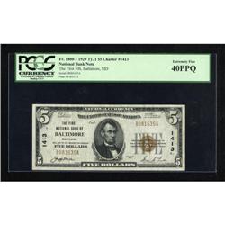 Baltimore, MD - $5 1929 Ty. 1 The National