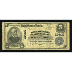 New Bedford, MA - $5 1902 Plain Back Fr. 609 The