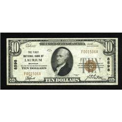 Laurium, MI - $10 1929 Ty. 1 The First NB Ch. #