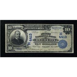 Reed City, MI - $10 1902 Plain Back Fr. 627 The