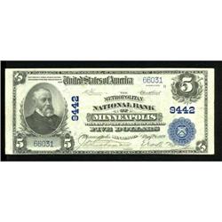 Minneapolis, MN - $5 1902 Plain Back Fr. 600 The