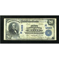 Wells, MN - $20 1902 Plain Back Fr. 654 The