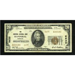 Hannibal, MO - $20 1929 Ty. 2 The Hannibal NB