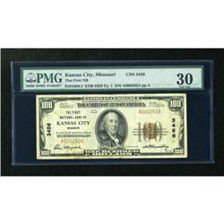 Kansas City, MO - $100 1929 Ty. 1 The First NB