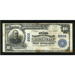 David City, NE - $10 1902 Plain Back Fr. 624 The