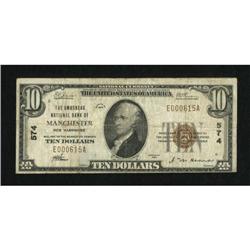 Manchester, NH - $10 1929 Ty. 1 The Amoskeag NB