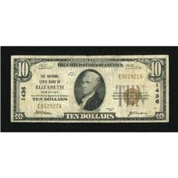 Elizabeth, NJ - $10 1929 Ty. 1 The National