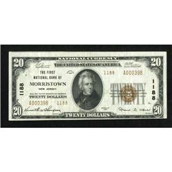 Morristown, NJ - $20 1929 Ty. 2 The First NB Ch.