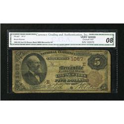 New York, NY - $5 1882 Brown Back Fr. 467 The