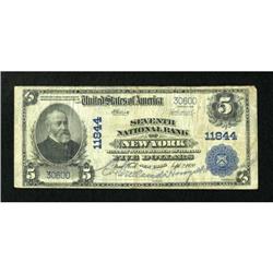 New York, NY - $5 1902 Plain Back Fr. 607