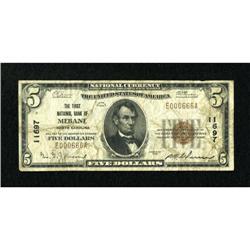 Mebane, NC - $5 1929 Ty. 1 The First NB Ch. #