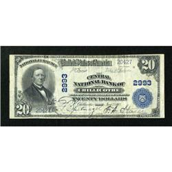 Chillicothe, OH - $20 1902 Plain Back Fr. 650
