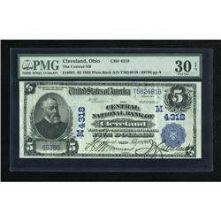 Cleveland, OH - $5 1902 Plain Back Fr. 601 The