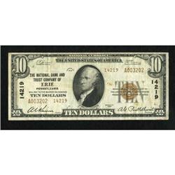 Erie, PA - $10 1929 Ty. 2 The NB & TC Ch. #