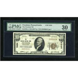 Freedom, PA - $10 1929 Ty. 1 The Freedom NB Ch.