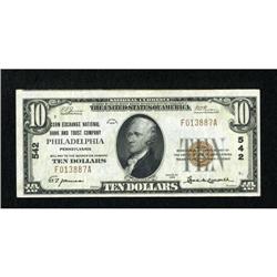 Philadelphia, PA - $10 1929 Ty. 1 The Corn