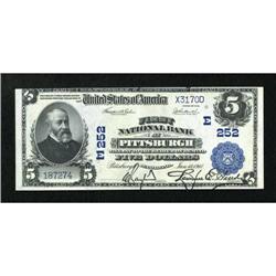 Pittsburgh, PA - $5 1902 Plain Back Fr. 606 The