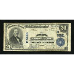 Plymouth, PA - $20 1902 Plain Back Fr. 650 The