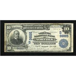 Norfolk, VA - $10 1902 Date Back Fr. 619 The