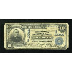 Richmond, VA - $10 1902 Plain Back Fr. 629 The