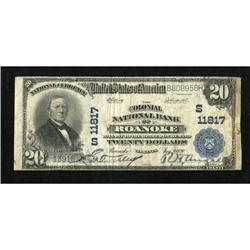 Roanoke, VA - $20 1902 Plain Back Fr. 659 The