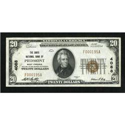 Piedmont, WV - $20 1929 Ty. 1 The Davis NB Ch. #
