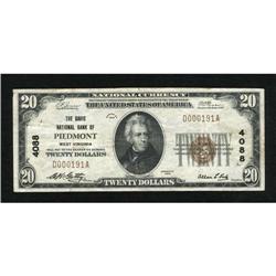Piedmont, WV - $20 1929 Ty. 1 The Davis NB Ch. #