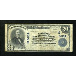 Wheeling, WV - $20 1902 Plain Back Fr. 658 The