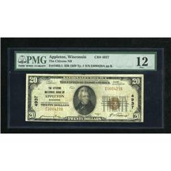 Appleton, WI - $20 1929 Ty. 1 The Citizens NB