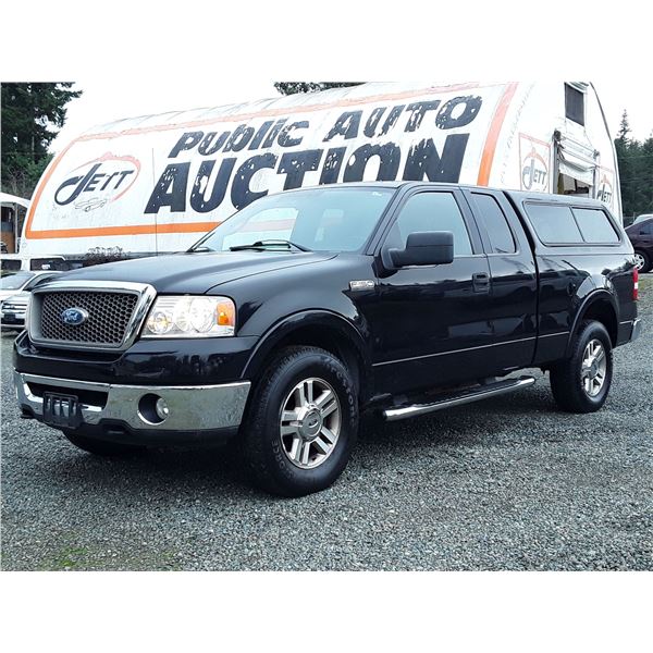 G5 --  2006 FORD F150 LARIAT EXT CAB 4X4 , Black , 185842  KM's