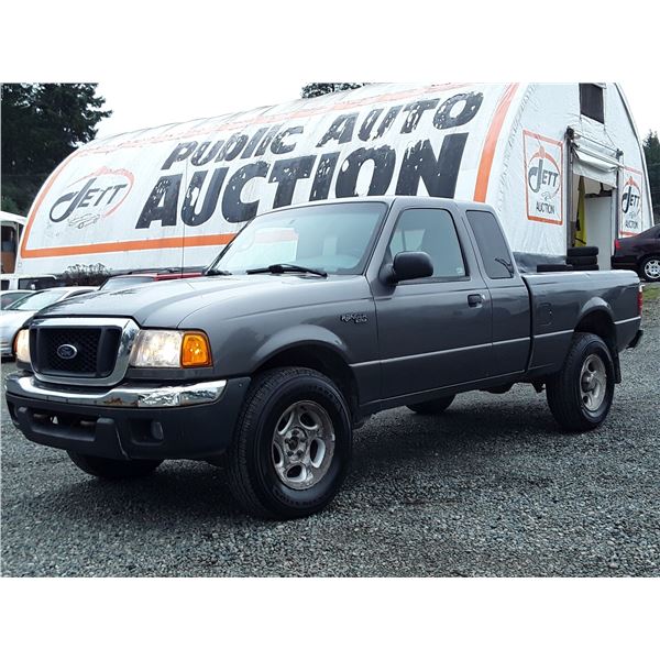 G2 --  2005 FORD RANGER XLT SUPER CAB 4X4 , Grey , 316534  KM's