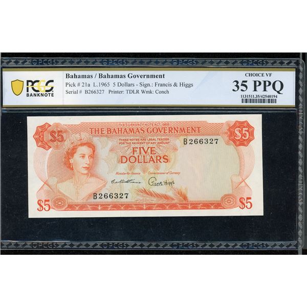 Bahamas $5, 1965