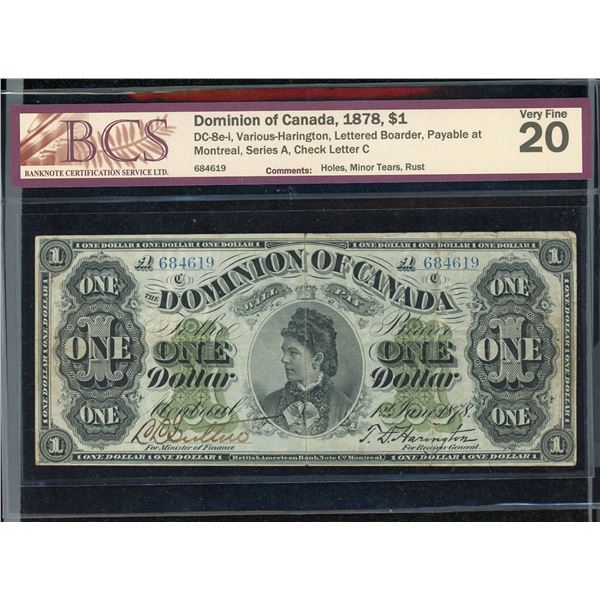 Dominion of Canada $1, 1878