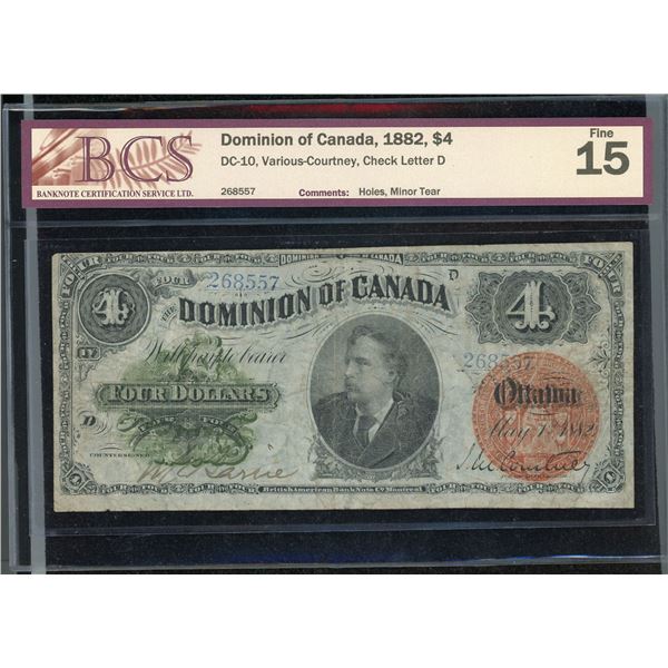 Dominion of Canada $4, 1882