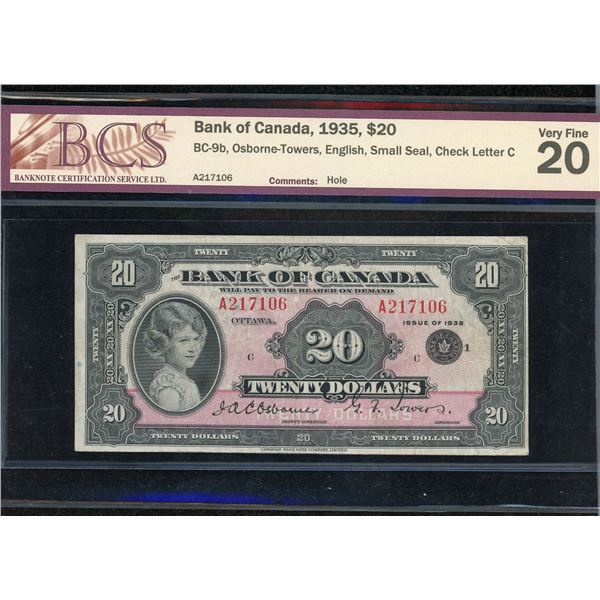 Bank of Canada $20, 1935