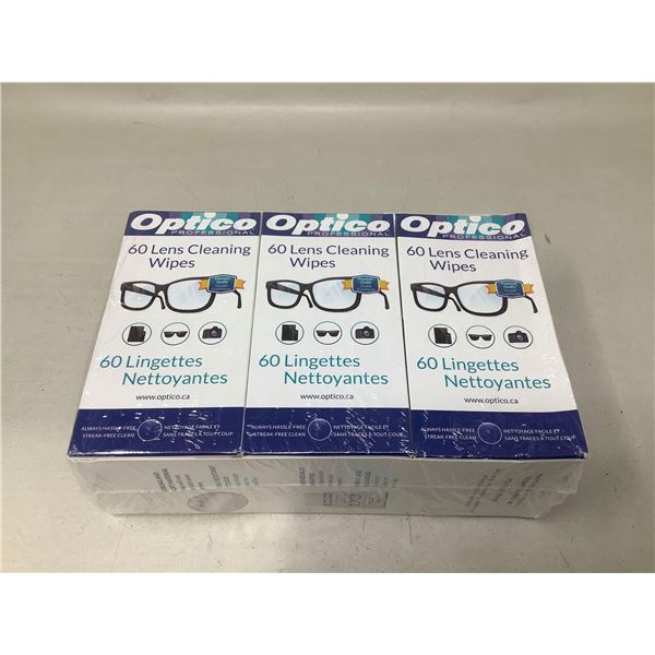 Optico 60 Lens Cleaning Wipes (3 X 60)
