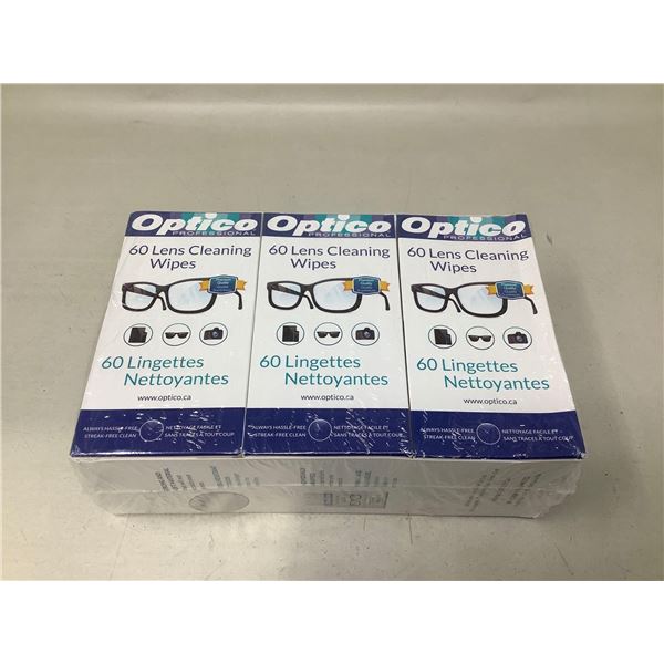 Optico 60 Lens Cleaning Wipes (3 X 60)