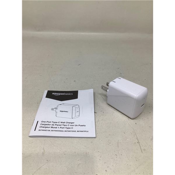 Amazon Basics One-Port Type-C Wall Charger