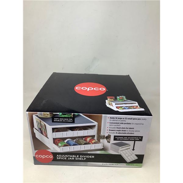 Adjustable Divider Spice Jar Shelf