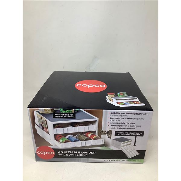 Adjustable Divider Spice Jar Shelf