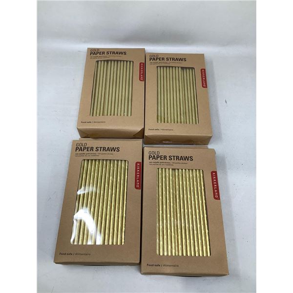 Gold Paper Straws (4 X 144 Straws)