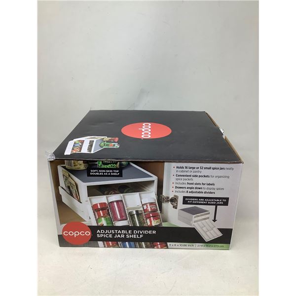 Adjustable Divider Spice Jar Shelf