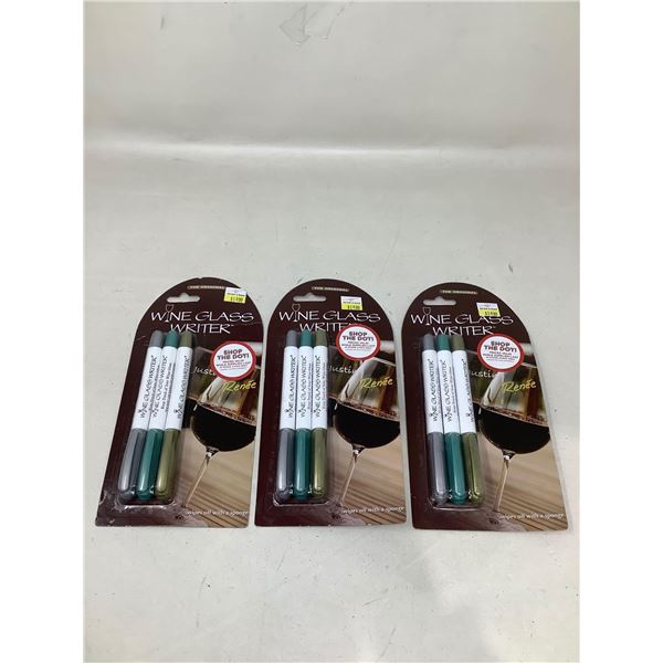 Wine Glass Writer Lot Of 3