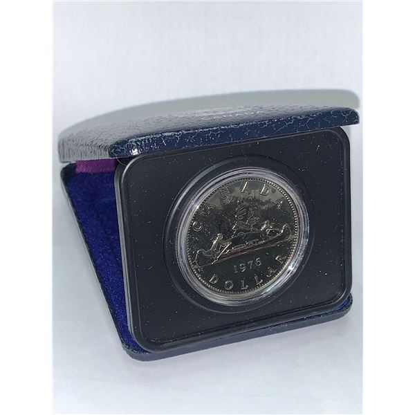 Royal Canada Mint issue 1976 Canoe Cased Dollar Coin